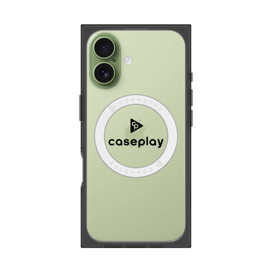 プレミアムスクエアケース with MagSafe［ オリジナル - caseplayロゴ - ブラック/D ］