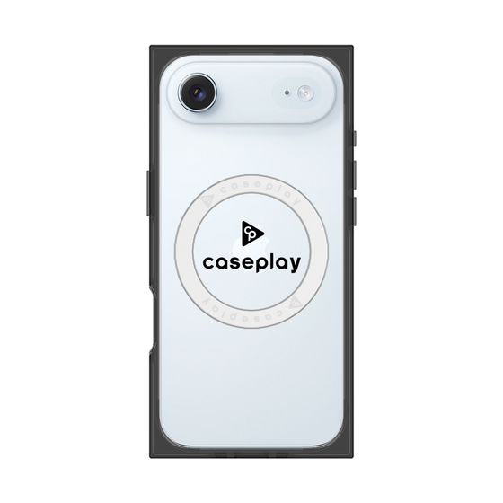 プレミアムスクエアケース with MagSafe［ オリジナル - caseplayロゴ - ブラック/D ］