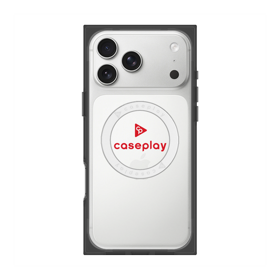 プレミアムスクエアケース with MagSafe［ オリジナル - caseplayロゴ - レッド/D ］