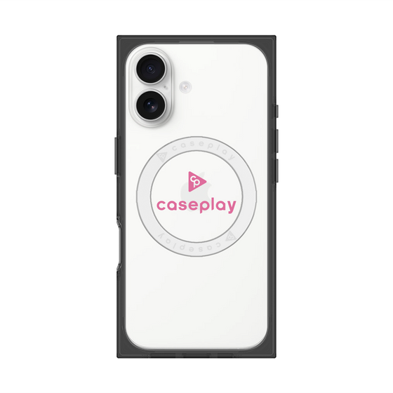 プレミアムスクエアケース with MagSafe［ オリジナル - caseplayロゴ - ピンク/D ］