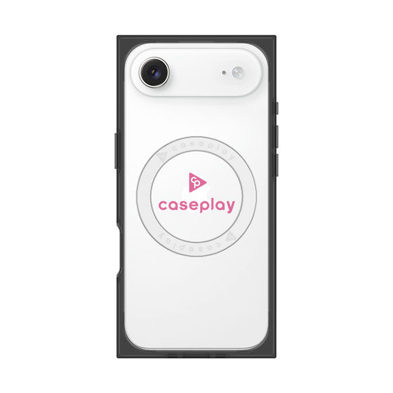 プレミアムスクエアケース with MagSafe［ オリジナル - caseplayロゴ - ピンク/D ］