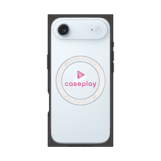 プレミアムスクエアケース with MagSafe［ オリジナル - caseplayロゴ - ピンク/D ］