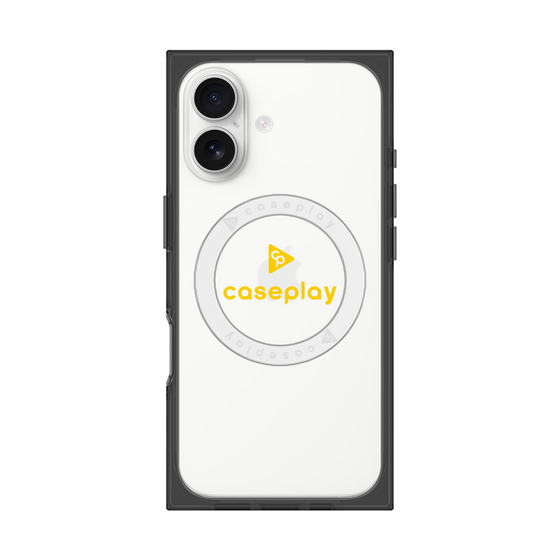 プレミアムスクエアケース with MagSafe［ オリジナル - caseplayロゴ - イエロー/D ］