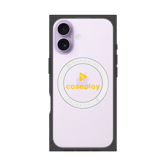 プレミアムスクエアケース with MagSafe［ オリジナル - caseplayロゴ - イエロー/D ］