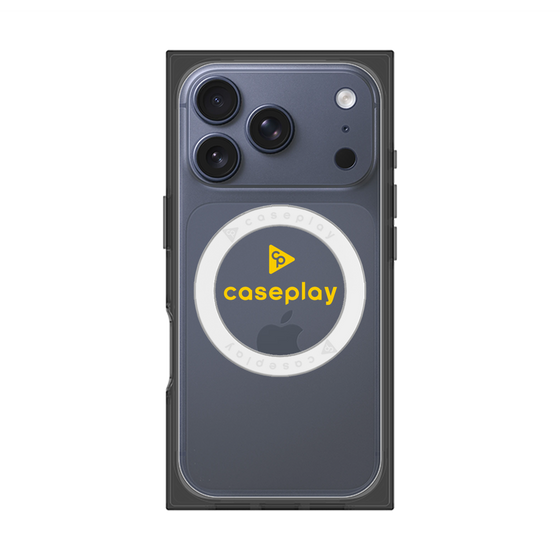 プレミアムスクエアケース with MagSafe［ オリジナル - caseplayロゴ - イエロー/D ］