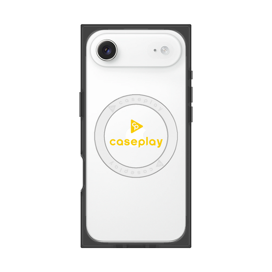 プレミアムスクエアケース with MagSafe［ オリジナル - caseplayロゴ - イエロー/D ］