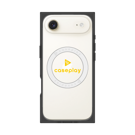 プレミアムスクエアケース with MagSafe［ オリジナル - caseplayロゴ - イエロー/D ］