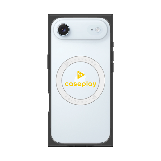 プレミアムスクエアケース with MagSafe［ オリジナル - caseplayロゴ - イエロー/D ］