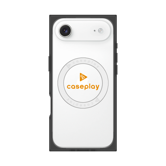 プレミアムスクエアケース with MagSafe［ オリジナル - caseplayロゴ - オレンジ/D ］