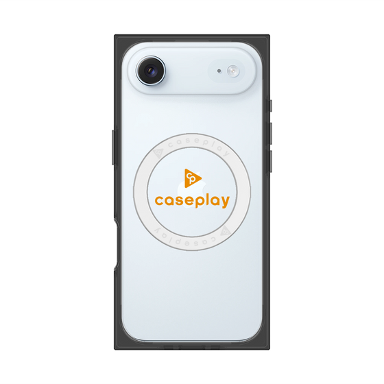 プレミアムスクエアケース with MagSafe［ オリジナル - caseplayロゴ - オレンジ/D ］
