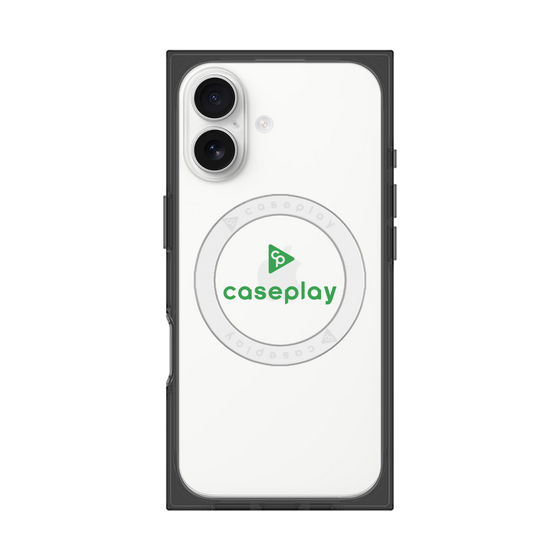 プレミアムスクエアケース with MagSafe［ オリジナル - caseplayロゴ - グリーン/D ］