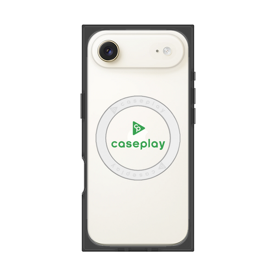 プレミアムスクエアケース with MagSafe［ オリジナル - caseplayロゴ - グリーン/D ］