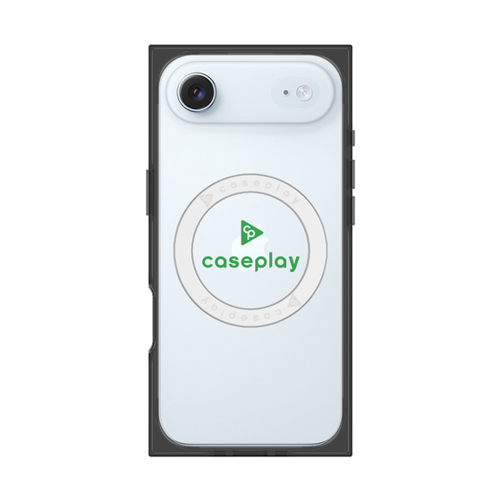 プレミアムスクエアケース with MagSafe［ オリジナル - caseplayロゴ - グリーン/D ］