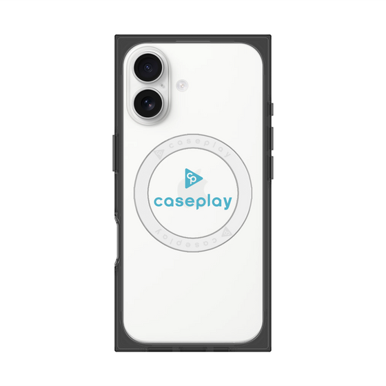 プレミアムスクエアケース with MagSafe［ オリジナル - caseplayロゴ - ライトブルー/D ］