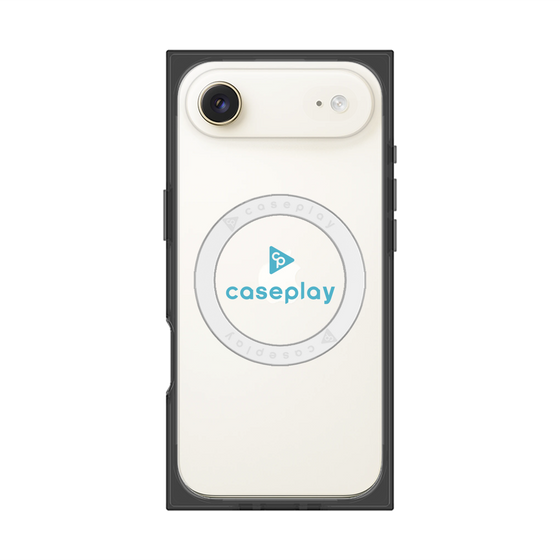 プレミアムスクエアケース with MagSafe［ オリジナル - caseplayロゴ - ライトブルー/D ］