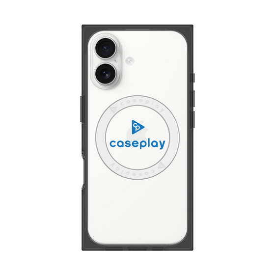 プレミアムスクエアケース with MagSafe［ オリジナル - caseplayロゴ - ブルー/D ］