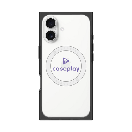プレミアムスクエアケース with MagSafe［ オリジナル - caseplayロゴ - パープル/D ］