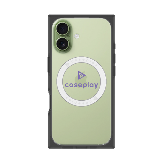 プレミアムスクエアケース with MagSafe［ オリジナル - caseplayロゴ - パープル/D ］