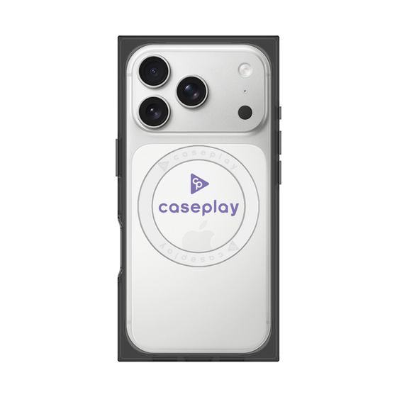 プレミアムスクエアケース with MagSafe［ オリジナル - caseplayロゴ - パープル/D ］