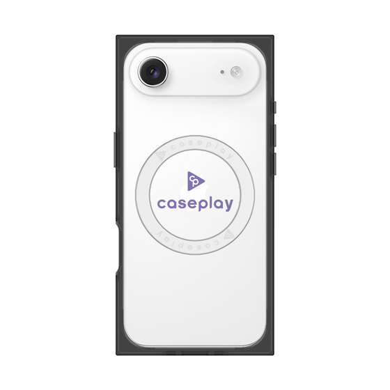 プレミアムスクエアケース with MagSafe［ オリジナル - caseplayロゴ - パープル/D ］