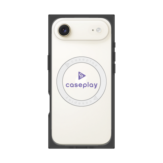プレミアムスクエアケース with MagSafe［ オリジナル - caseplayロゴ - パープル/D ］