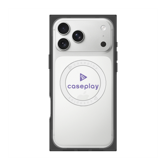 プレミアムスクエアケース with MagSafe［ オリジナル - caseplayロゴ - パープル/D ］