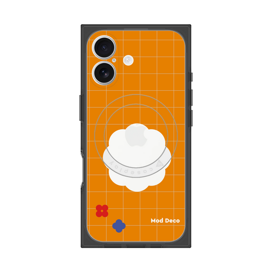 プレミアムスクエアケース with MagSafe［ Mod Deco - オリジナル - レトロオレンジ ］