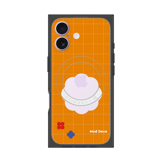 プレミアムスクエアケース with MagSafe［ Mod Deco - オリジナル - レトロオレンジ ］