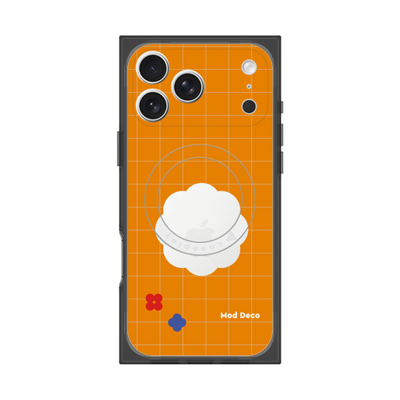 プレミアムスクエアケース with MagSafe［ Mod Deco - オリジナル - レトロオレンジ ］
