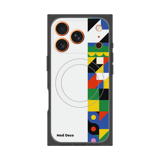 プレミアムスクエアケース with MagSafe［ Mod Deco - オリジナル - 幾何学模様/B ］