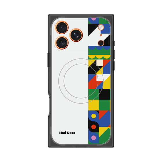 プレミアムスクエアケース with MagSafe［ Mod Deco - オリジナル - 幾何学模様/B ］