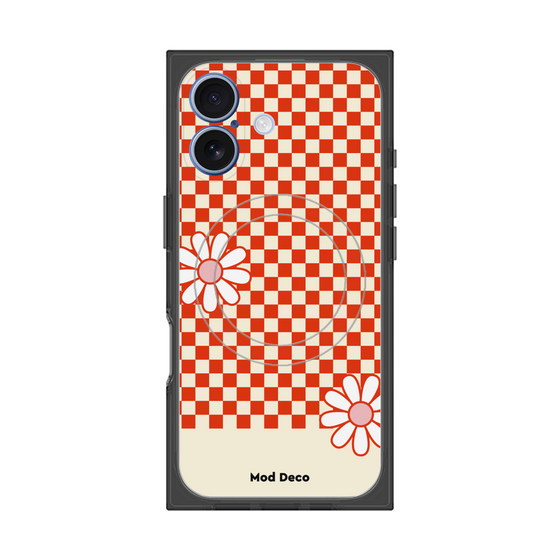 プレミアムスクエアケース with MagSafe［ Mod Deco - オリジナル - レトロフラワー ］