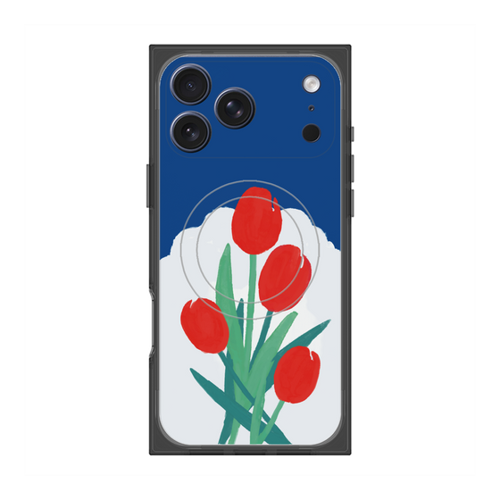 プレミアムスクエアケース with MagSafe［ Mod Deco - オリジナル - フラワー/A ］