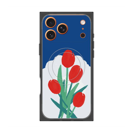 プレミアムスクエアケース with MagSafe［ Mod Deco - オリジナル - フラワー/A ］