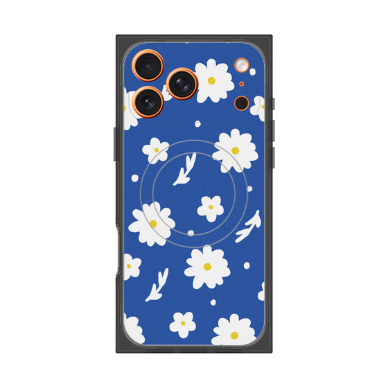 プレミアムスクエアケース with MagSafe［ Mod Deco - オリジナル - フラワー/B ］