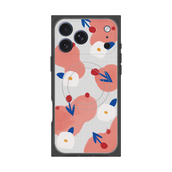 プレミアムスクエアケース with MagSafe［ Mod Deco - オリジナル - フラワー/C ］
