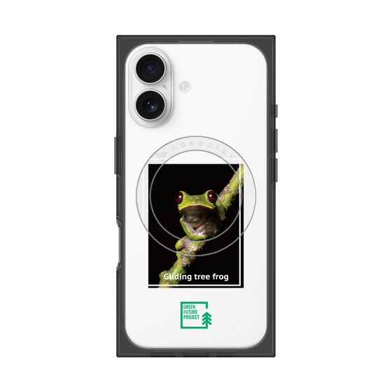 プレミアムスクエアケース with MagSafe［ Green Future Project - Gliding tree frog ］