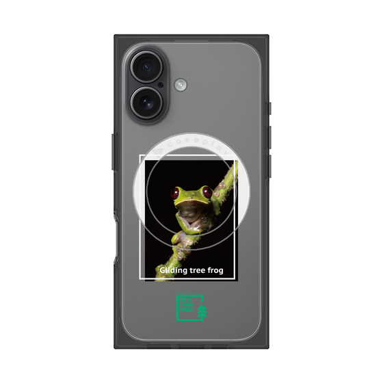 プレミアムスクエアケース with MagSafe［ Green Future Project - Gliding tree frog ］