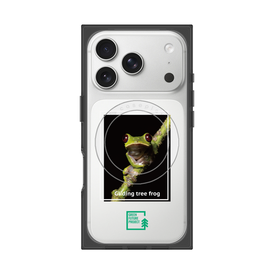 プレミアムスクエアケース with MagSafe［ Green Future Project - Gliding tree frog ］