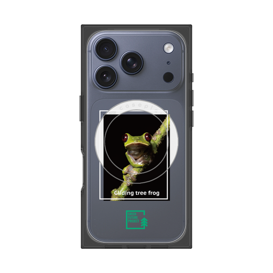 プレミアムスクエアケース with MagSafe［ Green Future Project - Gliding tree frog ］
