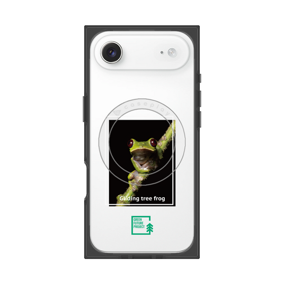 プレミアムスクエアケース with MagSafe［ Green Future Project - Gliding tree frog ］
