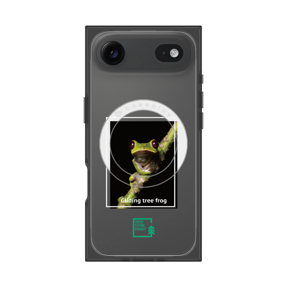 プレミアムスクエアケース with MagSafe［ Green Future Project - Gliding tree frog ］