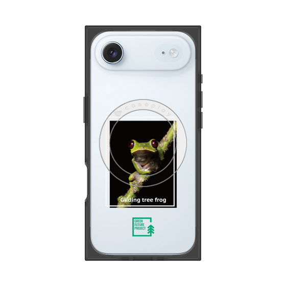 プレミアムスクエアケース with MagSafe［ Green Future Project - Gliding tree frog ］