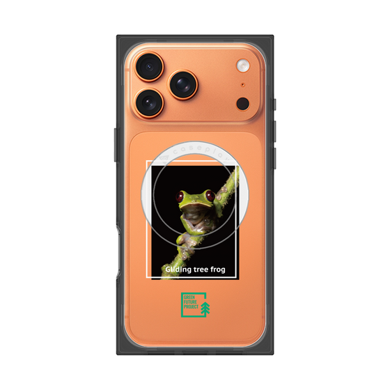 プレミアムスクエアケース with MagSafe［ Green Future Project - Gliding tree frog ］