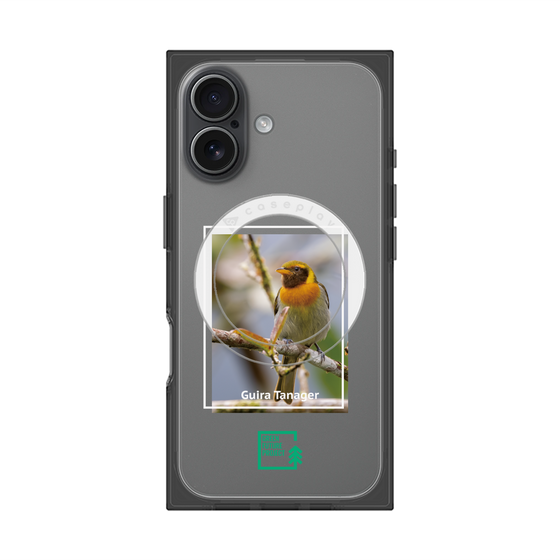 プレミアムスクエアケース with MagSafe［ Green Future Project - Guira Tanager ］