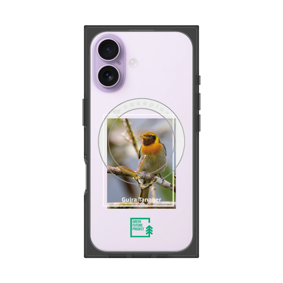 プレミアムスクエアケース with MagSafe［ Green Future Project - Guira Tanager ］