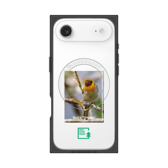 プレミアムスクエアケース with MagSafe［ Green Future Project - Guira Tanager ］