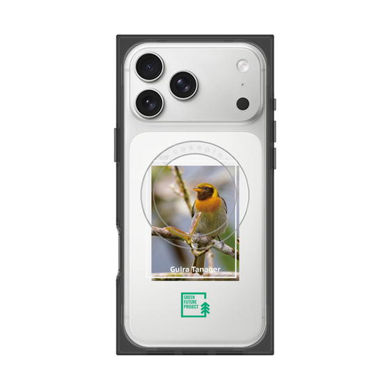 プレミアムスクエアケース with MagSafe［ Green Future Project - Guira Tanager ］