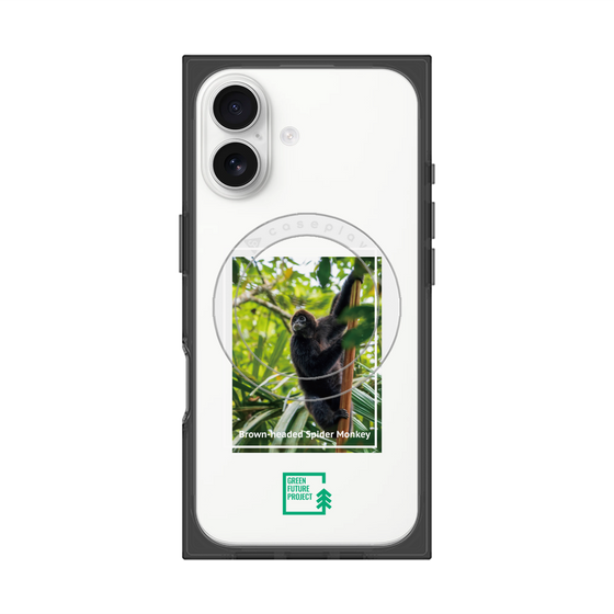 プレミアムスクエアケース with MagSafe［ Green Future Project - Brown-headed Spider Monkey ］