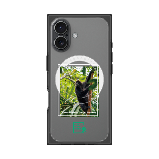 プレミアムスクエアケース with MagSafe［ Green Future Project - Brown-headed Spider Monkey ］